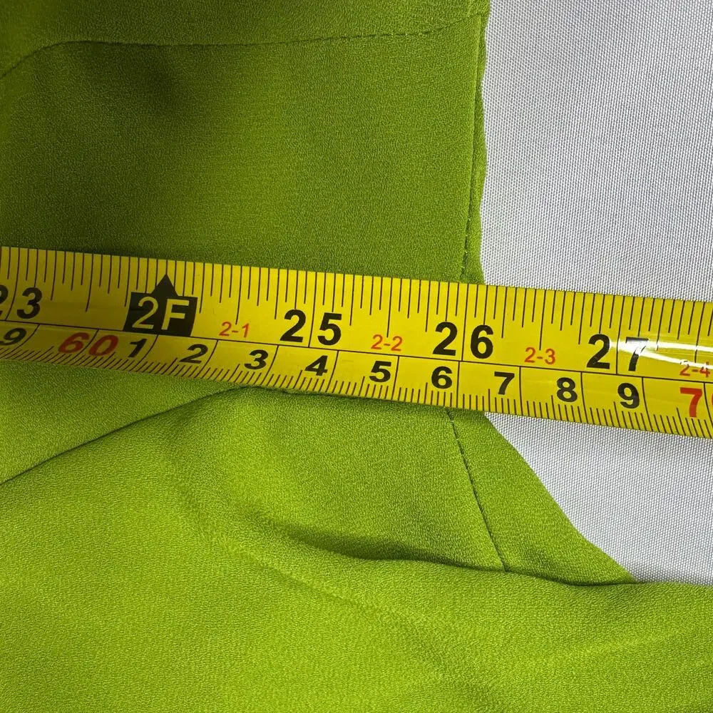 Carmen Marc Valvo Woman Green Blouse 3X Minimalist Zip Front Top - Picture 13 of 13
